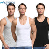 3Pcs/Lot Summer Men Cotton Underwear Mens Undershirt Transparent Shirts Male Bodyshaper Fitness Wrestling Singlets
