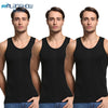 3Pcs/Lot Summer Men Cotton Underwear Mens Undershirt Transparent Shirts Male Bodyshaper Fitness Wrestling Singlets