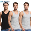 3Pcs/Lot Summer Men Cotton Underwear Mens Undershirt Transparent Shirts Male Bodyshaper Fitness Wrestling Singlets